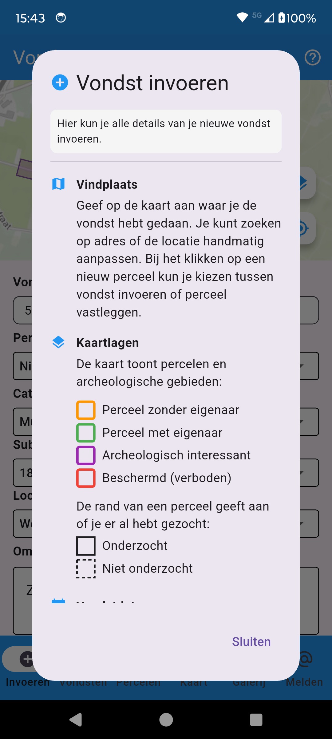 Helpfunctie in de app